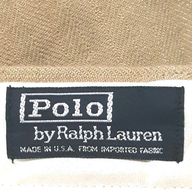 POLO RALPH LAUREN(ポロラルフローレン)の【380】ポロラルフローレン　2タックワイドスラックスベージュ　USA極太パンツ メンズのパンツ(スラックス)の商品写真
