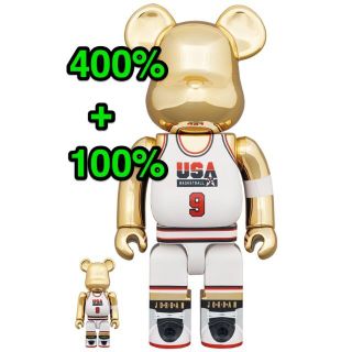 メディコムトイ(MEDICOM TOY)の新品未開封 BE@RBRICK TEAM USA 100％ & 400％(その他)