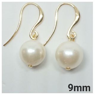 真珠 ピアス パール あこや真珠(伊勢志摩産)お越物 9mm 結婚式 卒園入学式(ピアス)