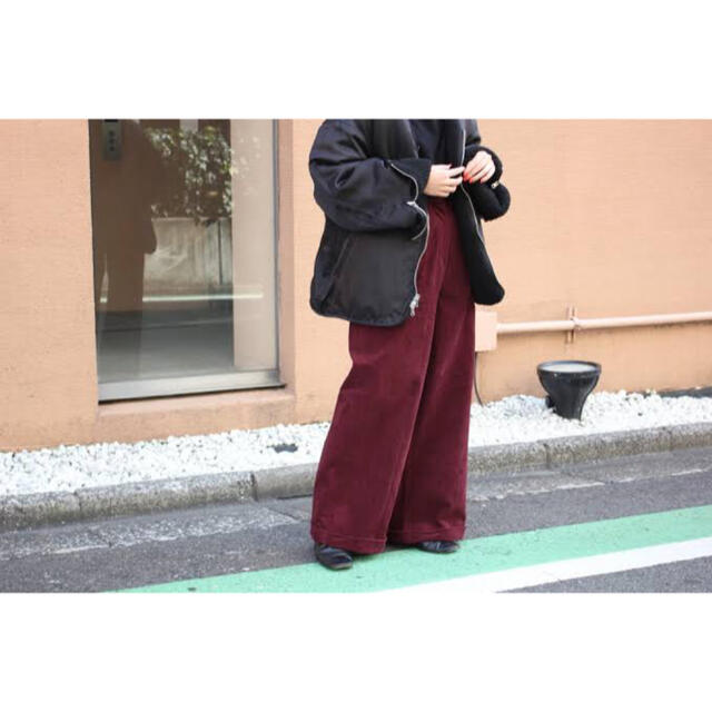 18aw 00 レディース unused wide corduroy pants