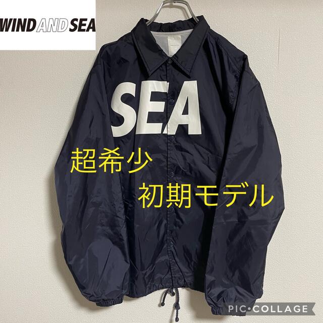 Ron Herman(ロンハーマン)の超希少！初期モデル！wind and sea コーチジャケット　ネイビー メンズのジャケット/アウター(ナイロンジャケット)の商品写真