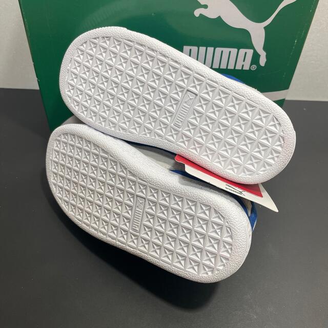 PUMA(プーマ)の新品 プーマ スウェード 2ストラップ キッズ ブルー 15cm キッズ/ベビー/マタニティのキッズ靴/シューズ(15cm~)(スニーカー)の商品写真