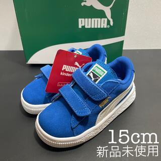 プーマ(PUMA)の新品 プーマ スウェード 2ストラップ キッズ ブルー 15cm(スニーカー)