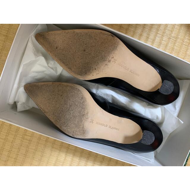 MANOLO BLAHNIK(マノロブラニク)のマノロブラニク　レザーパンプス　３４ レディースの靴/シューズ(ハイヒール/パンプス)の商品写真