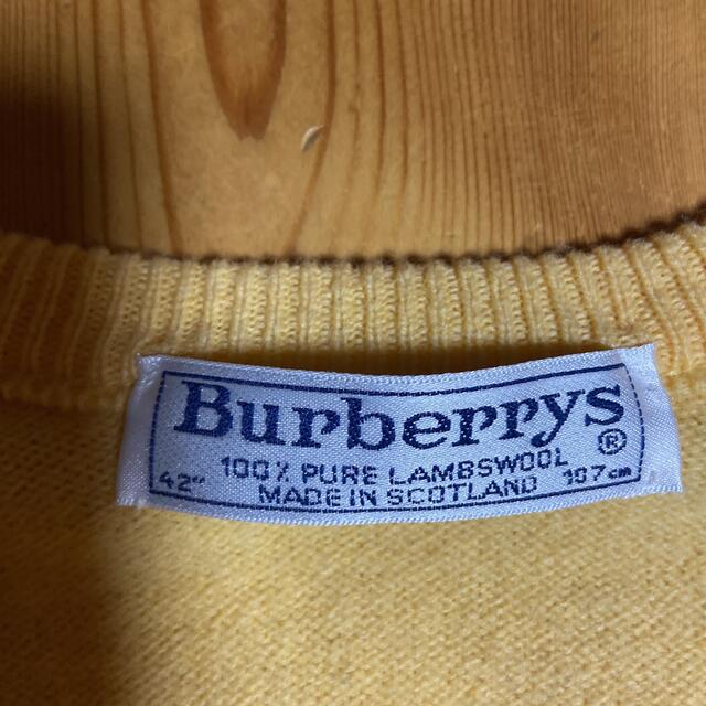 BURBERRY(バーバリー)のメンズ バーバリー Burberrys セーター 黄色 ラムウール Lサイズ メンズのトップス(ニット/セーター)の商品写真