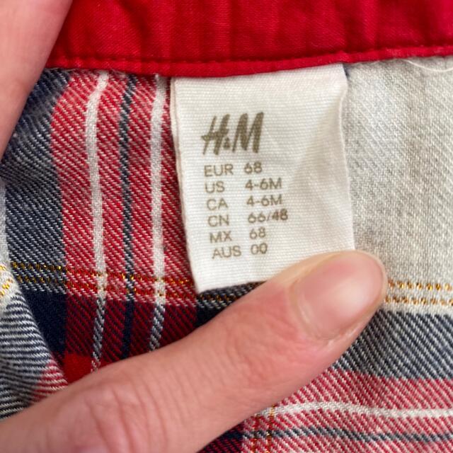 H&M(エイチアンドエム)のエイチアンドエム　H&M ワンピース　チェック柄　チュニック キッズ/ベビー/マタニティのベビー服(~85cm)(ワンピース)の商品写真