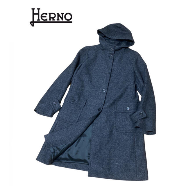 生まれのブランドで 48 ベージュ バージンウール ダウンジャケット ヘルノ 【極美品】HERNO - ダウンジャケット