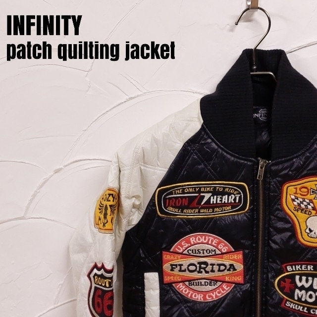 Infinity(インフィニティ)のINFINITY/インフィニティ ワッペン キルティング ジャケット メンズのジャケット/アウター(ナイロンジャケット)の商品写真