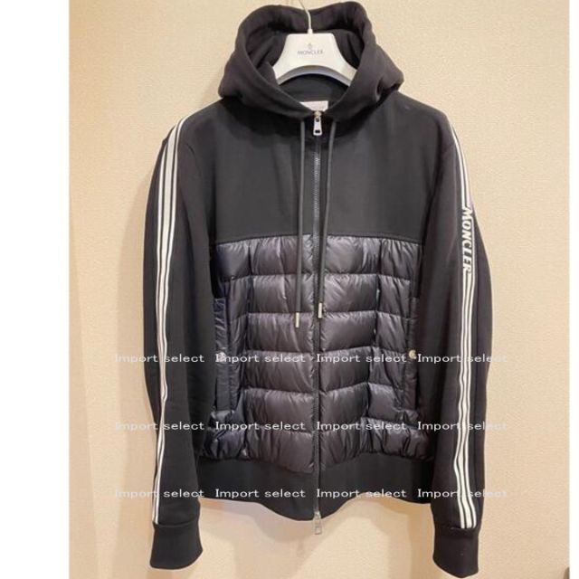 ●新品/正規品● MONCLER 袖ストライプモチーフ フード カーディガン