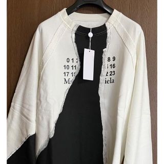 マルタンマルジェラ(Maison Martin Margiela)の48新品 メゾン マルジェラ デストロイ カレンダーロゴ スウェット シャツ(スウェット)