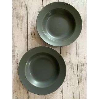 リムラウンドパスタ皿 ブラック2枚 美濃焼オシャレ 大皿 陶磁器 副菜皿メイン皿(食器)
