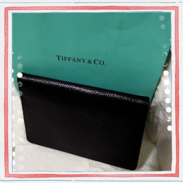 正規品【Tiffany&Co.】ティファニー★カードケース★レザー★黒 | フリマアプリ ラクマ