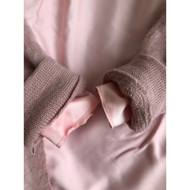 クラシックトップスROKU 6 モヘアシャギーV NECK カーディガン