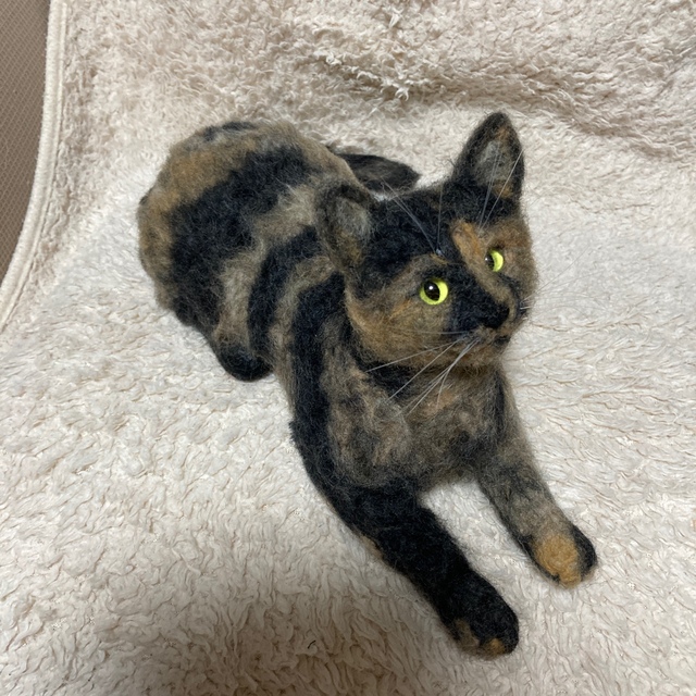 ねこまる様専用 羊毛フェルト オーダー ハンドメイド サビ猫ちゃん