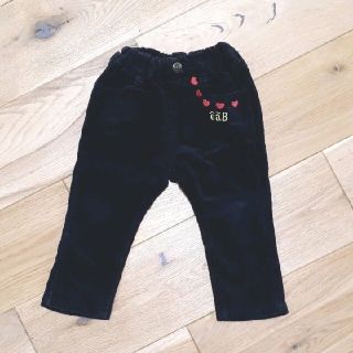 エーアーベー(e.a.B)のe.a.B エーアーベー ベロア パンツ 80サイズ 黒(パンツ)