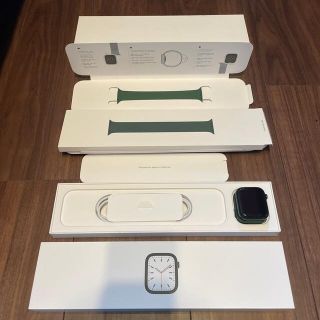 アップルウォッチ(Apple Watch)のApple Watch Series7 グリーンアルミニウムケース 45MM(腕時計(デジタル))