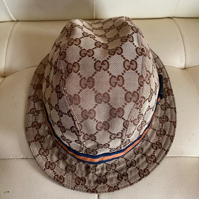 Gucci(グッチ)の極　美品　GUCCI グッチ  キャンバス　GG シェリーライ　バケット　ハット メンズの帽子(ハット)の商品写真
