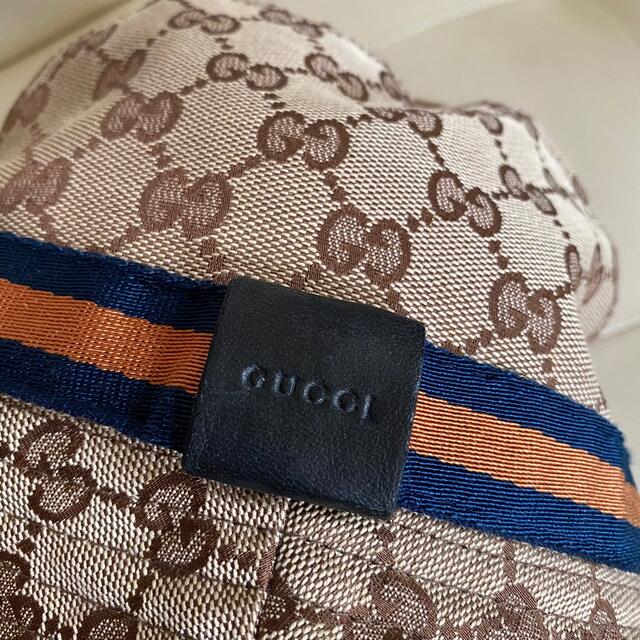 Gucci(グッチ)の極　美品　GUCCI グッチ  キャンバス　GG シェリーライ　バケット　ハット メンズの帽子(ハット)の商品写真