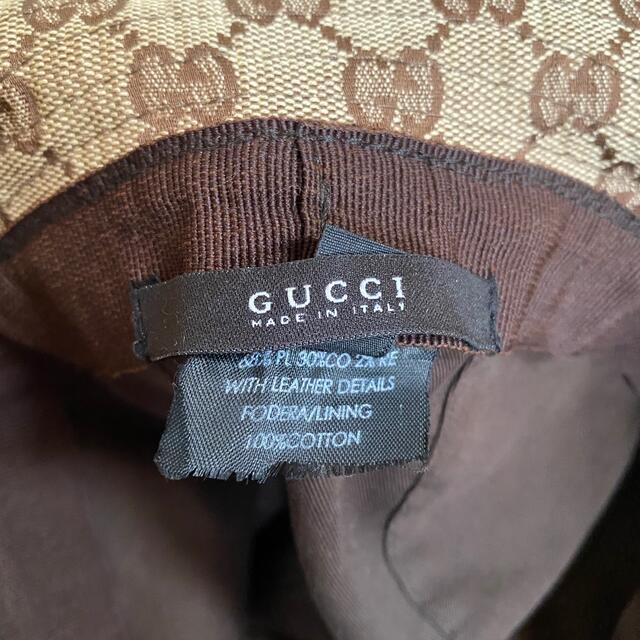 Gucci(グッチ)の極　美品　GUCCI グッチ  キャンバス　GG シェリーライ　バケット　ハット メンズの帽子(ハット)の商品写真