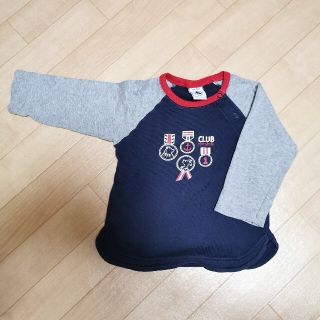 プチバトー(PETIT BATEAU)のプチバトー 長袖シャツ 74cm+ラグマート80(シャツ/カットソー)