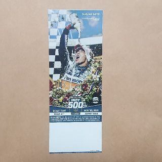 2021年 第105回 インディ500 スーベニアチケット 佐藤琢磨(モータースポーツ)