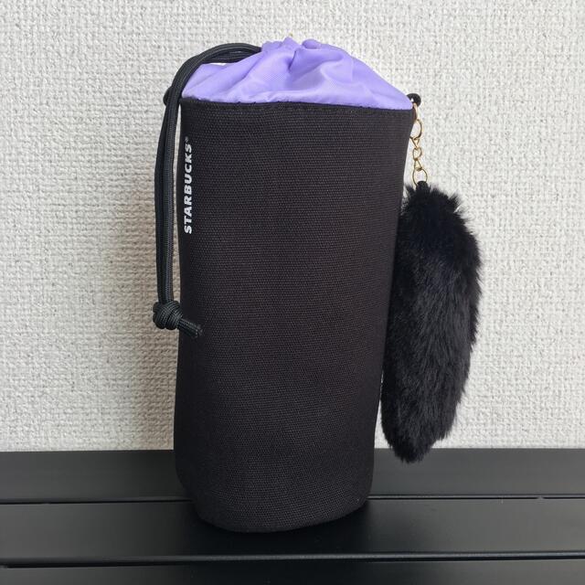 Starbucks Coffee(スターバックスコーヒー)の台湾 スターバックス 黒猫 ドリンクホルダー 小物入れ バッグ 猫 レディースのバッグ(トートバッグ)の商品写真