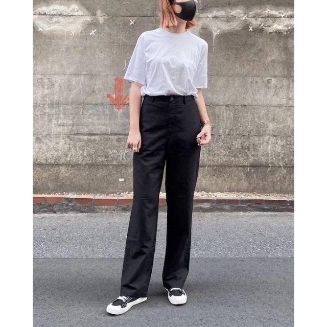 ファッション ストレートパンツ ブラック i9tmg.com.br