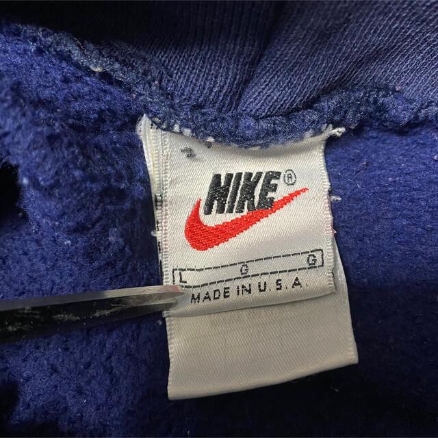 NIKE - 【NIKE】ナイキ 90s 銀タグ USA製 パーカー ワンポイントロゴ NIKE - 【NIKE】ナイキ 90s 銀タグ USA製 パーカー ワンポイントロゴ