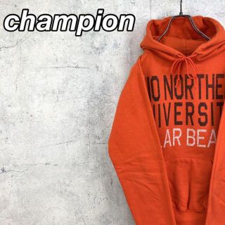 チャンピオン(Champion)の希少 90s チャンピオン パーカー ビッグプリント 刺繍ロゴ(パーカー)