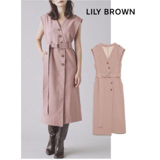 リリーブラウン(Lily Brown)のベルト付きステッチワンピース(ロングワンピース/マキシワンピース)