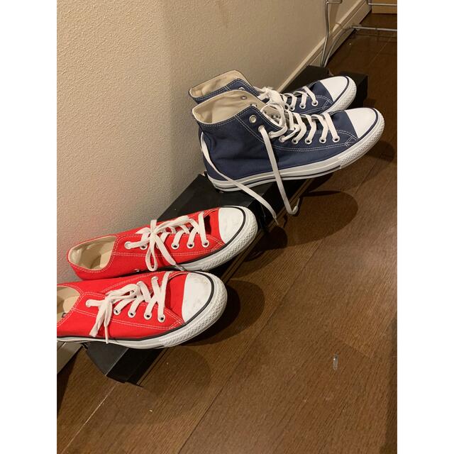 CONVERSE(コンバース)の【モジョ19様専用】コンバース/オールスター/赤青2足セット/箱あり/ メンズの靴/シューズ(スニーカー)の商品写真