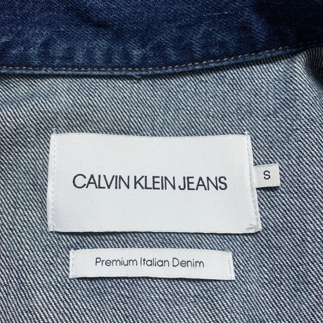 Calvin Klein(カルバンクライン)のCalvin Klein Jeans カルバンクライン　ロゴ刺繍　切替デニム メンズのジャケット/アウター(Gジャン/デニムジャケット)の商品写真