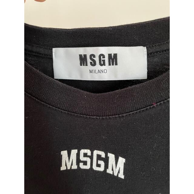 MSGM(エムエスジイエム)のMSGM Ｔシャツ 黒 XS レディースのトップス(Tシャツ(半袖/袖なし))の商品写真