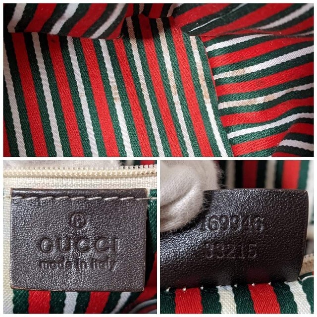 Gucci(グッチ)の【綺麗】GUCCIニューブリット トートバッグ GGキャンバス レザー ブラウン レディースのバッグ(トートバッグ)の商品写真