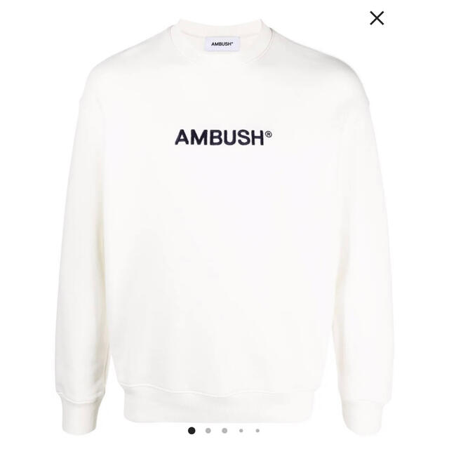 【新品/未使用品】AMBUSH ロゴ スウェットシャツ　白