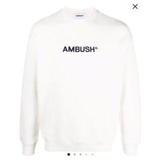 アンブッシュ(AMBUSH)の【新品/未使用品】AMBUSH ロゴ スウェットシャツ　白(スウェット)