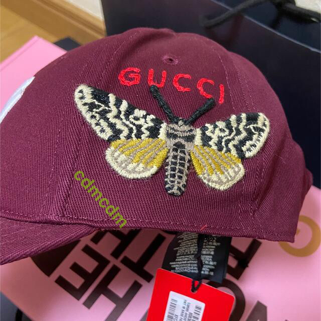 GUCCI ヤンキース キャップ バタフライ 新品正規品 グッチ ボルドー