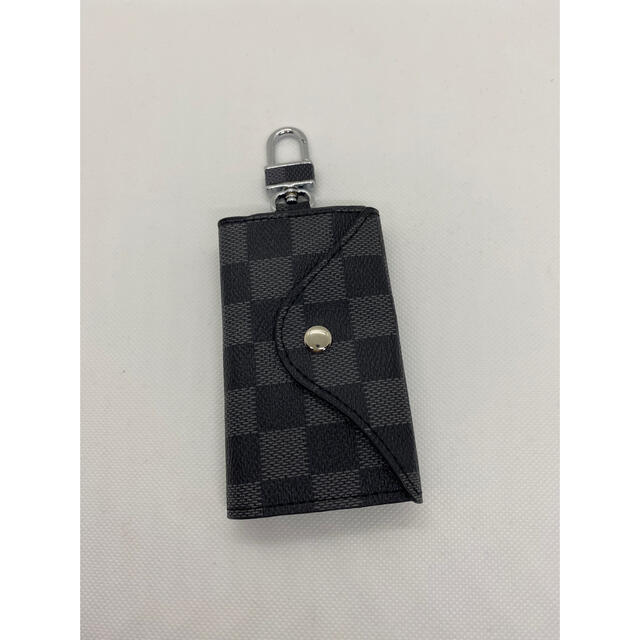 チェック　ブラック　キーケース　市松模様　鍵　キーホルダー レディースのファッション小物(キーケース)の商品写真