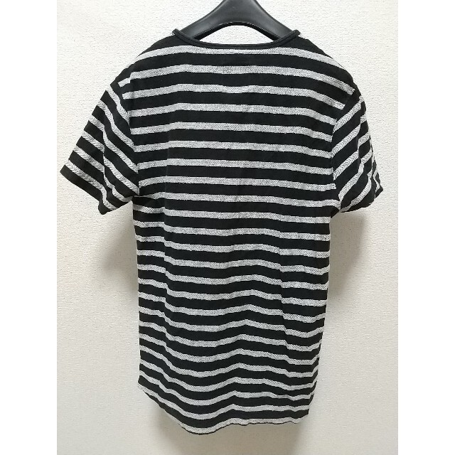 MONSIEUR NICOLE(ムッシュニコル)のVital MONSIEUR NICOLE ボーダーTシャツ サイズ48 黒 白 メンズのトップス(Tシャツ/カットソー(半袖/袖なし))の商品写真