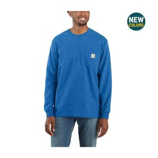 カーハート(carhartt)のカーハート　ポケット ロンT　青　S　新品　●訳あり Carhartt(Tシャツ/カットソー(七分/長袖))