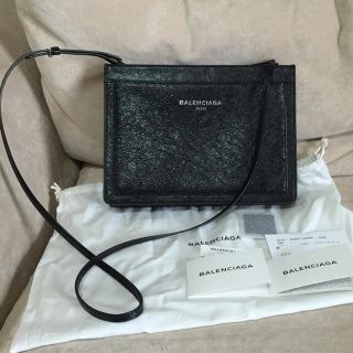 バレンシアガ(Balenciaga)のバレンシアガ レザー ショルダーバッグ ブラック ポシェット (ショルダーバッグ)