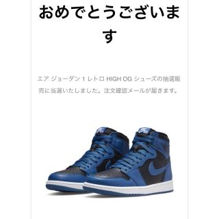 ナイキ(NIKE)のJORDAN1 ジョーダン1 ダークマリーナブルー(スニーカー)