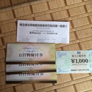 ヤマダ電機お買い物優待券11000円➕ケーズデンキ株主優待1000円(ショッピング)