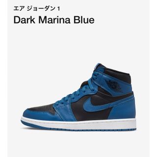 ナイキ(NIKE)のjordan1 dark marina blue(スニーカー)