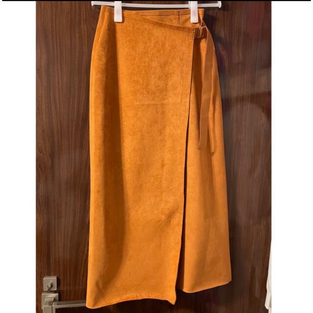 FRAY I.D(フレイアイディー)のマリソル掲載　フレイアイディー　スエード　エコレザースカート レディースのスカート(ロングスカート)の商品写真