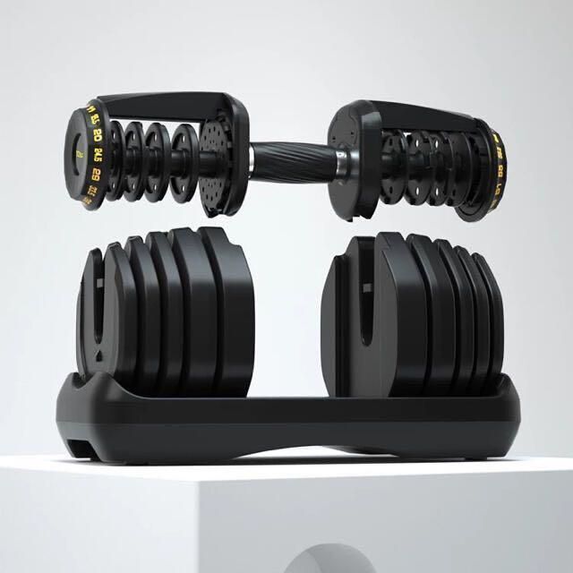 スポーツ 調整式ダンベル95LBx2セット可変式ダンベル筋トレ 15段階調節