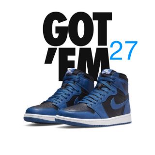 ナイキ(NIKE)のnike air jordan1 aj1 high og ダークマリーナブルー (スニーカー)