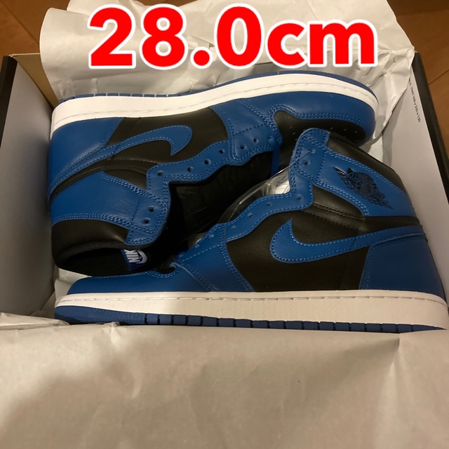 NIKE - 28cm 新品未使用タグ付き Nike Air Jordan 1 High 黒青の通販