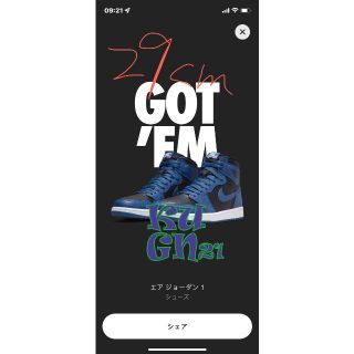 ナイキ(NIKE)のNike Air Jordan 1 Dark Marina Blue 29cm(スニーカー)