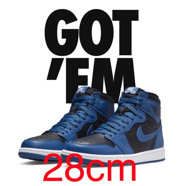 新品未使用28cmNIKE AIRJORDAN1Dark Marina Blueスニーカー